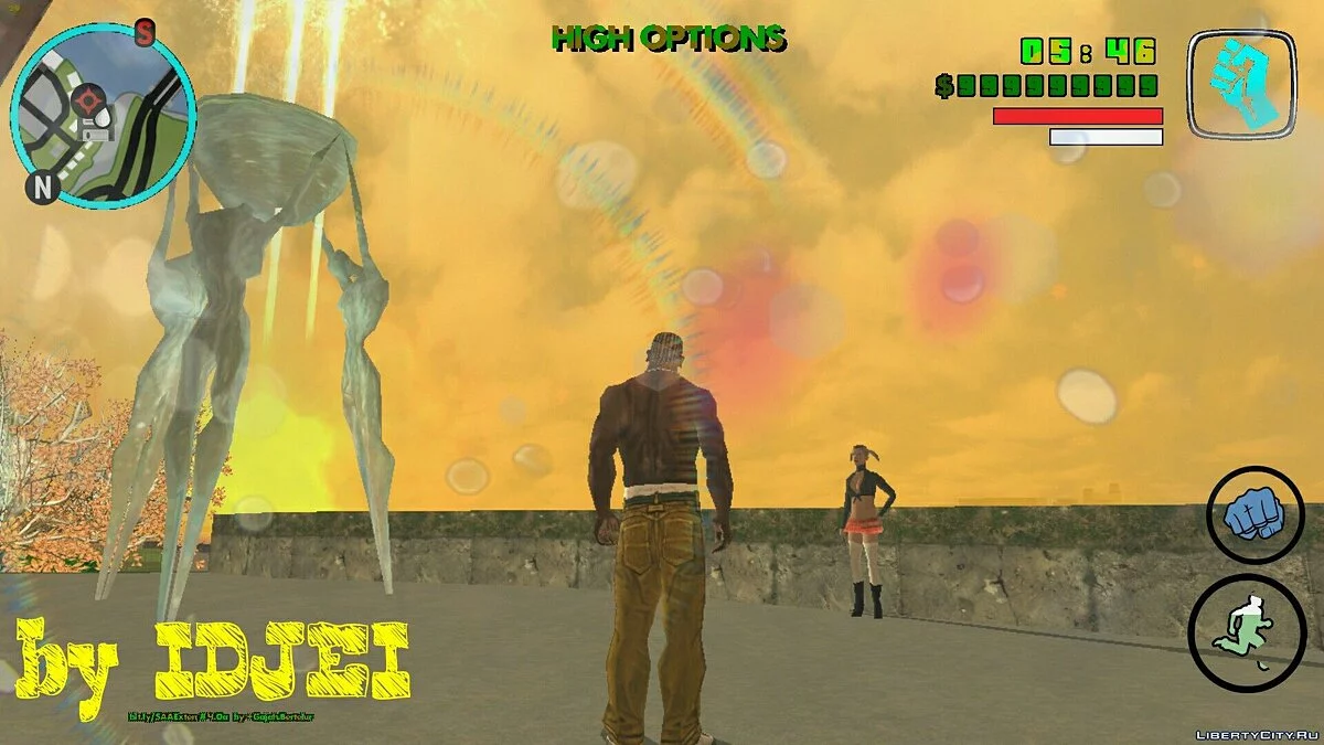 Графическая модификация - \"HIGH OPTIONS\" / GTA San Andreas (iOS, Android)