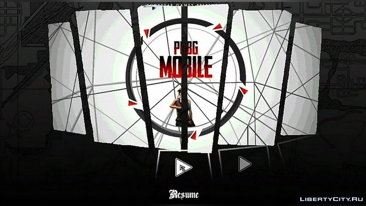 Меню в стиле PUBG / GTA San Andreas (iOS, Android)