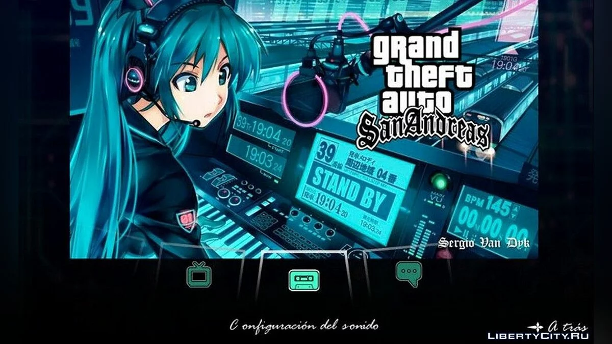 Новый экран загрузки и меню с Хатсуне Мику / GTA San Andreas (iOS, Android)