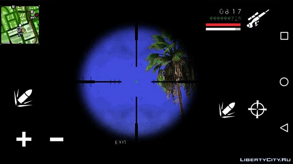 Новый прицел для снайперской винтовки / GTA San Andreas (iOS, Android)