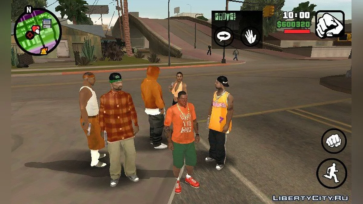 Оранжевый - цвет банды Гроув-стрит  / GTA San Andreas (iOS, Android)