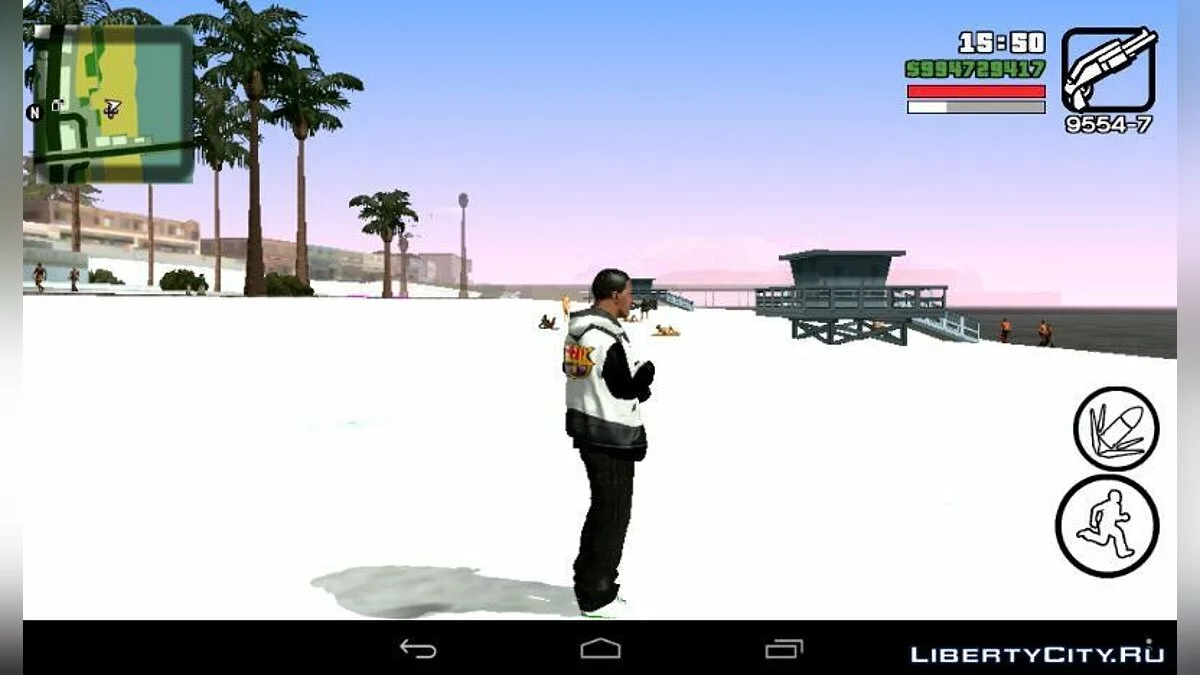 Снежный дороги и тротуары / GTA San Andreas (iOS, Android)