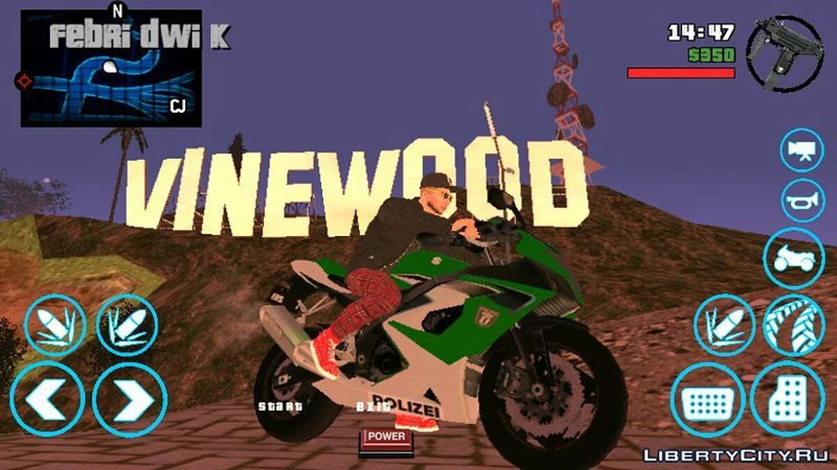 Новые кнопки в синем стиле / GTA San Andreas (iOS, Android)