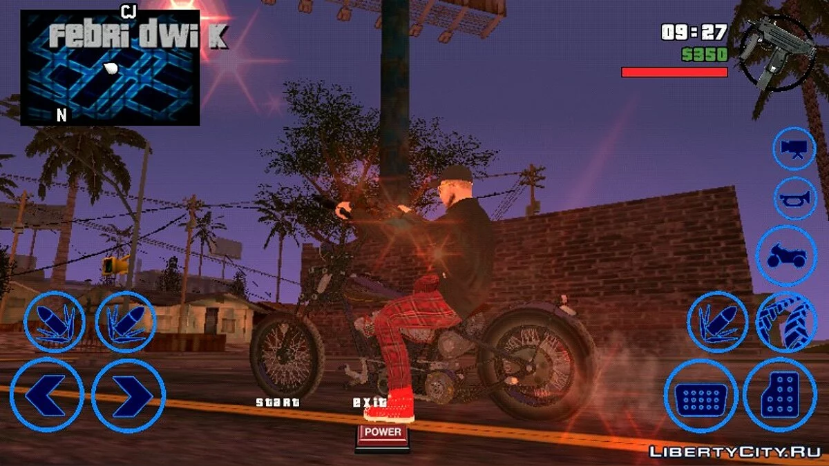 Новые кнопки в темно-синем цвете / GTA San Andreas (iOS, Android)
