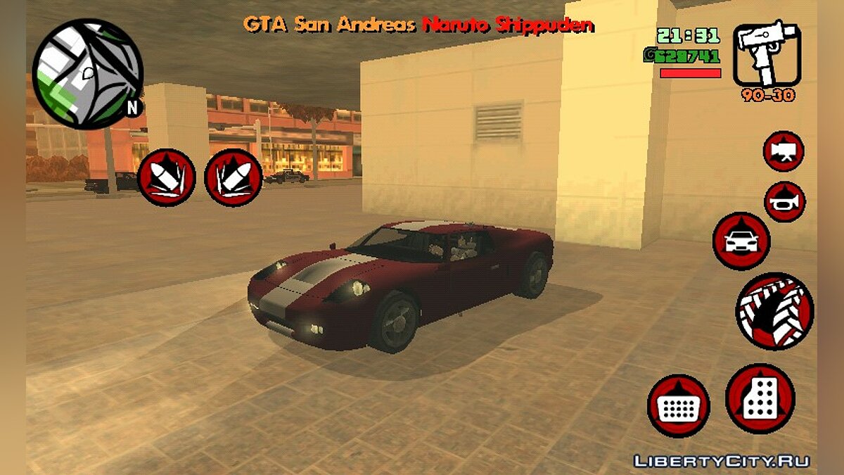 Скачать Новые кнопки в стиле Mangekyo Sharingan для GTA San Andreas (iOS,  Android)