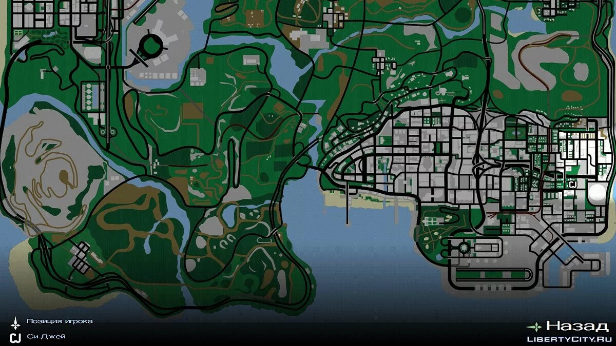 Карта и радар в стиле GTA Vice City / GTA San Andreas (iOS, Android)