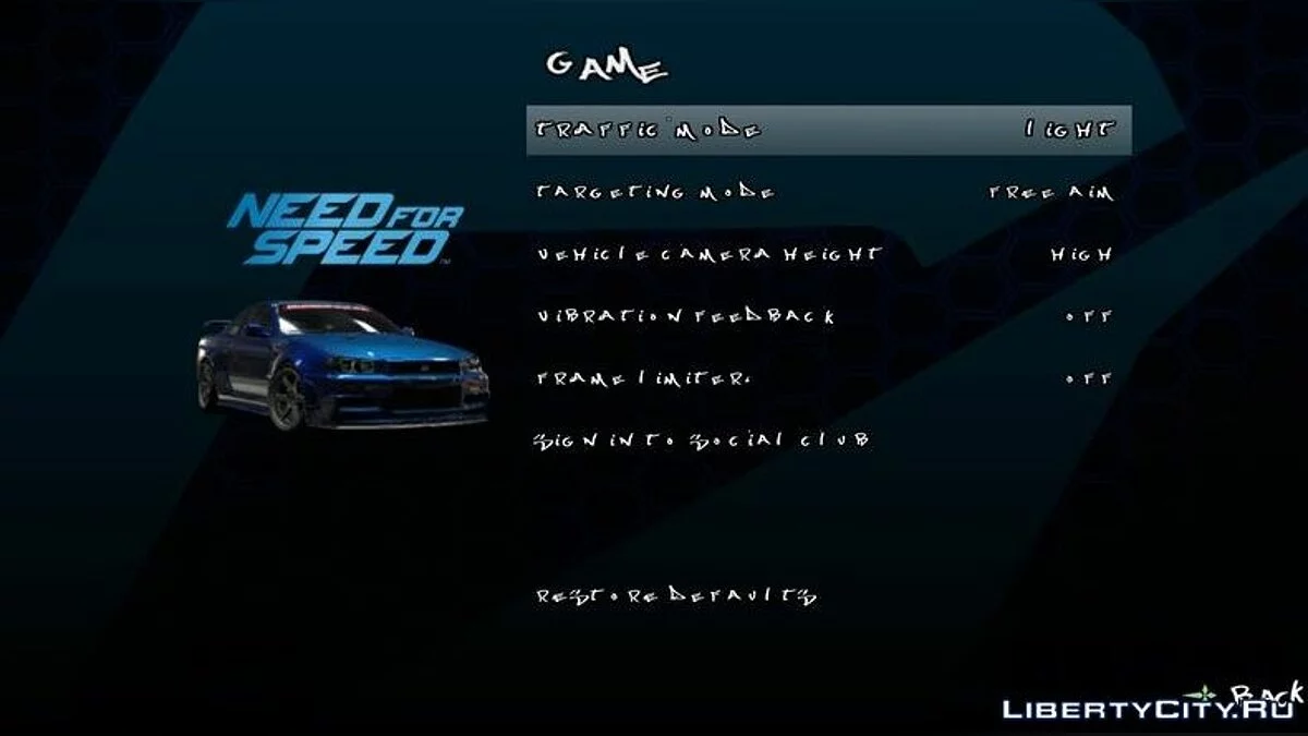 Загрузочный экран и меню в стиле NFS No Limits HD / GTA San Andreas (iOS, Android)
