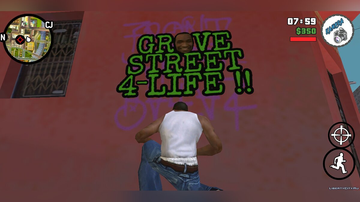 Скачать HD new tag spray for Grove для GTA San Andreas (iOS, Android)