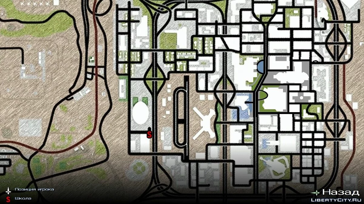 Карта и радар нарисованные карандашом  / GTA San Andreas (iOS, Android)