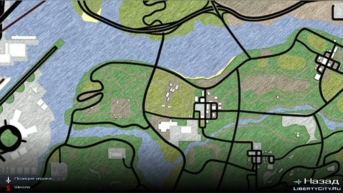 Карта и радар нарисованные карандашом  / GTA San Andreas (iOS, Android)