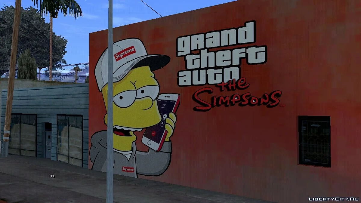 Мурал с Бартом Симпсоном  / GTA San Andreas (iOS, Android)