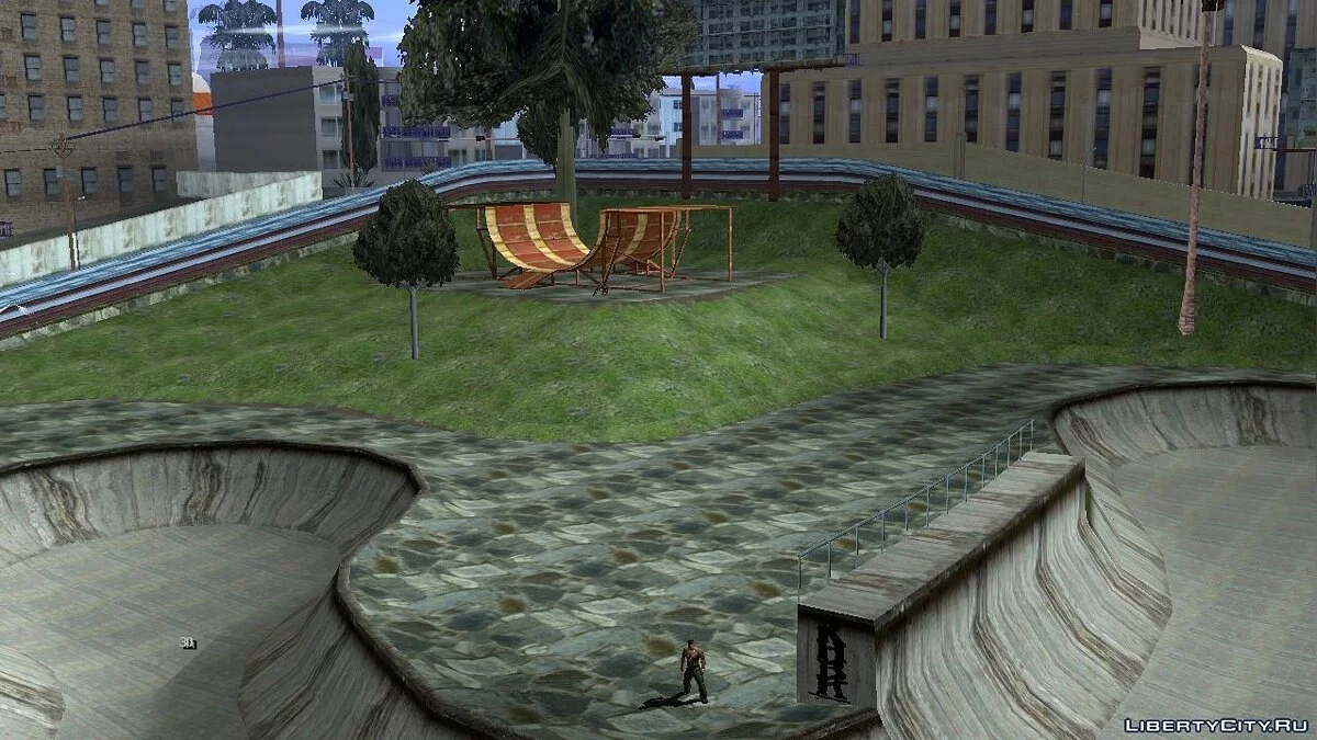 Новые текстуры для скейт-парка в Лос-Сантосе / GTA San Andreas (iOS, Android)