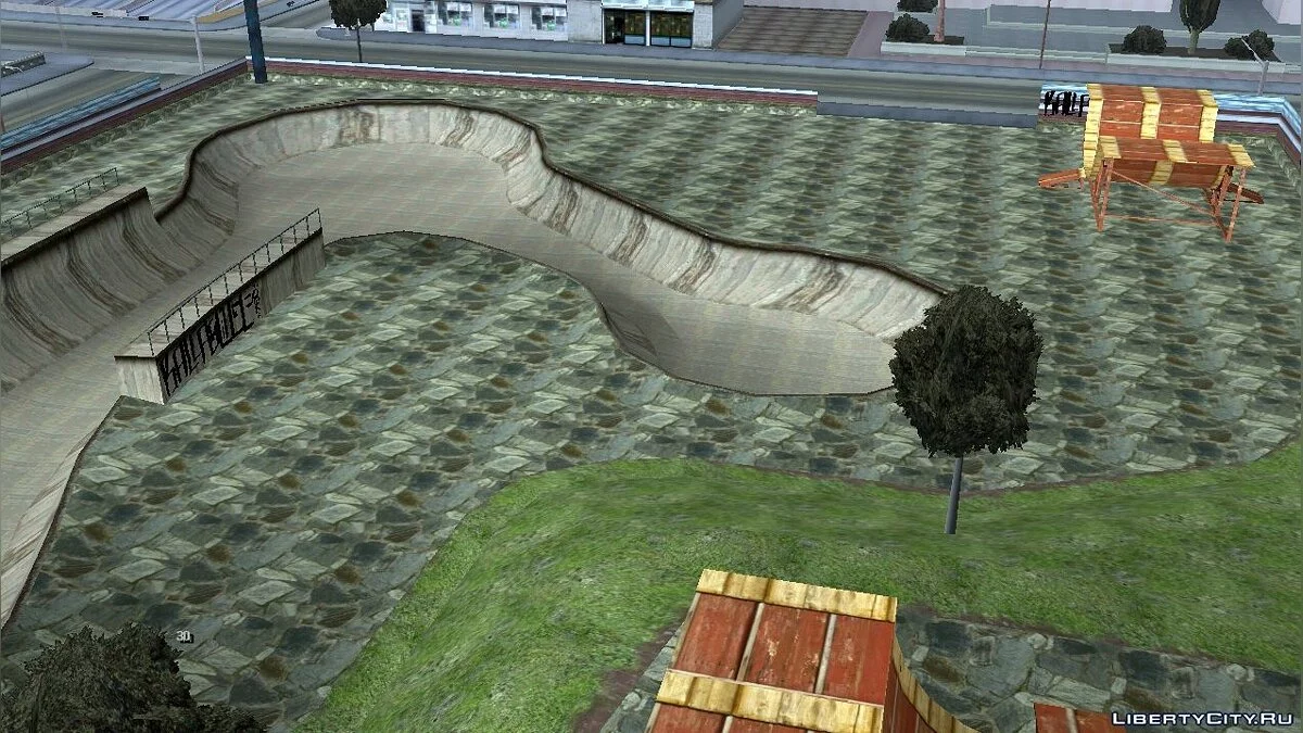 Новые текстуры для скейт-парка в Лос-Сантосе / GTA San Andreas (iOS, Android)