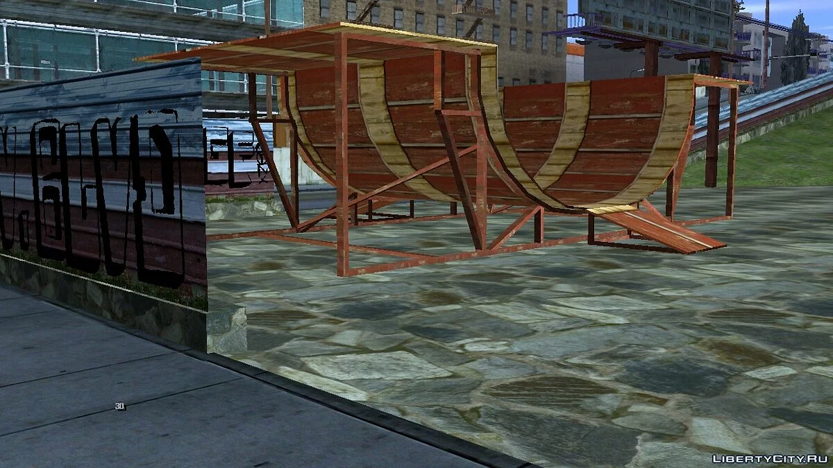 Новые текстуры для скейт-парка в Лос-Сантосе / GTA San Andreas (iOS, Android)