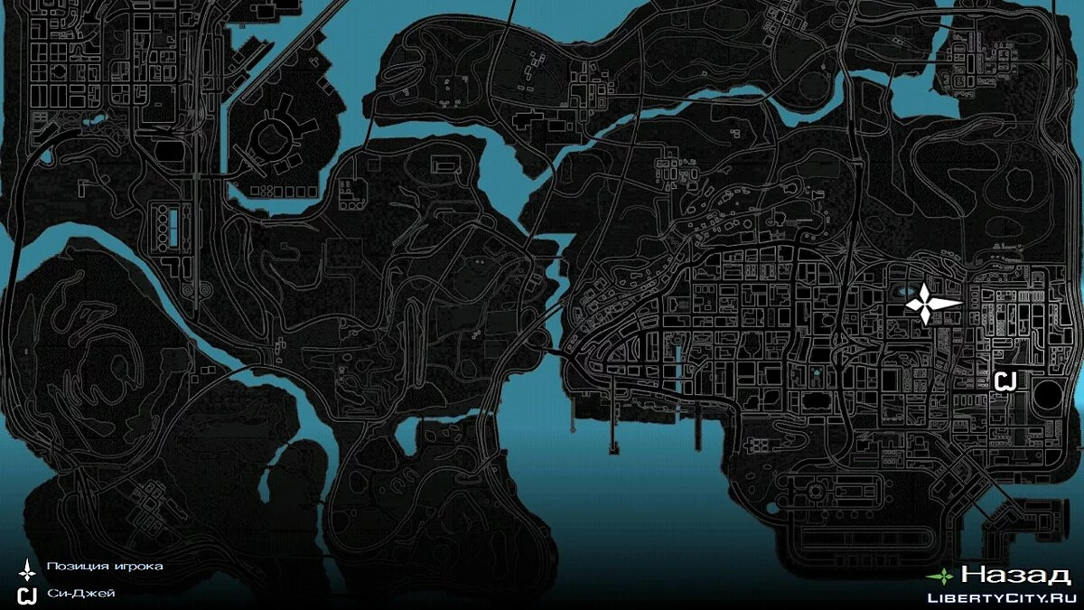 Черная карта и радар / GTA San Andreas (iOS, Android)