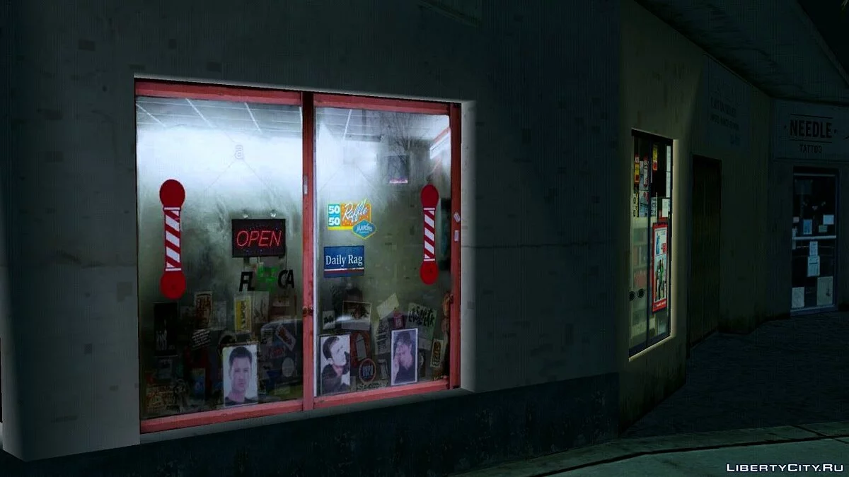 Новая парикмахерская Старого Риса и тату-салон [Ретекстур] / GTA San Andreas (iOS, Android)