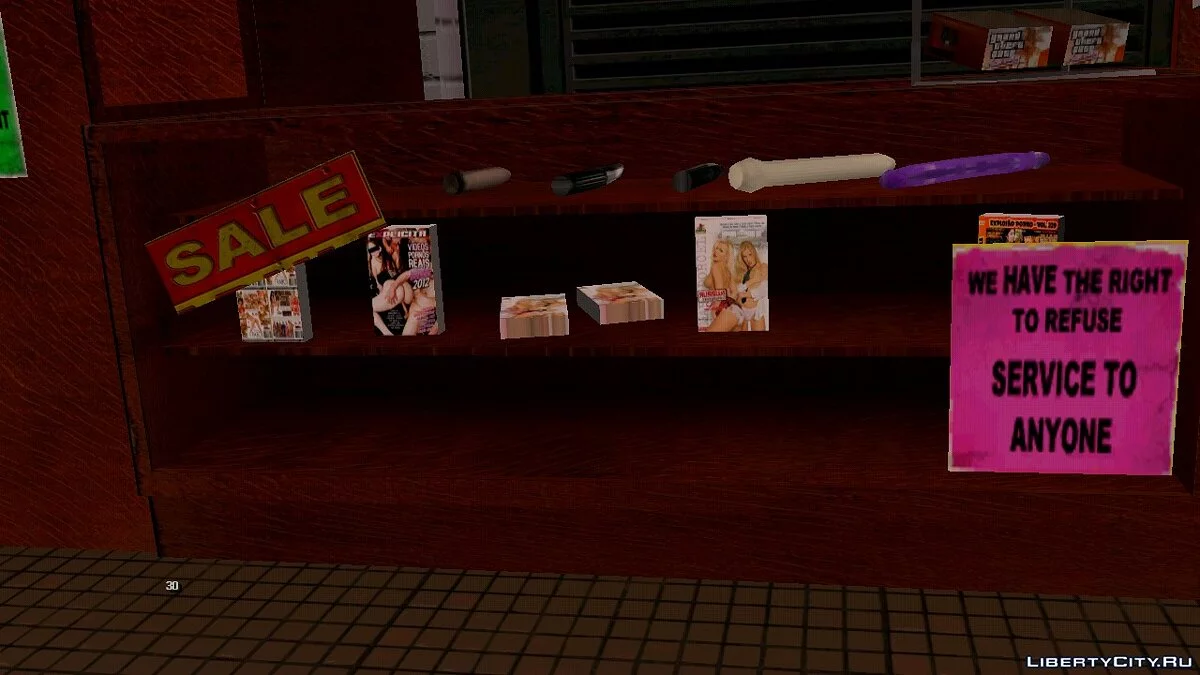 Новые текстуры магазина для взрослых  / GTA San Andreas (iOS, Android)