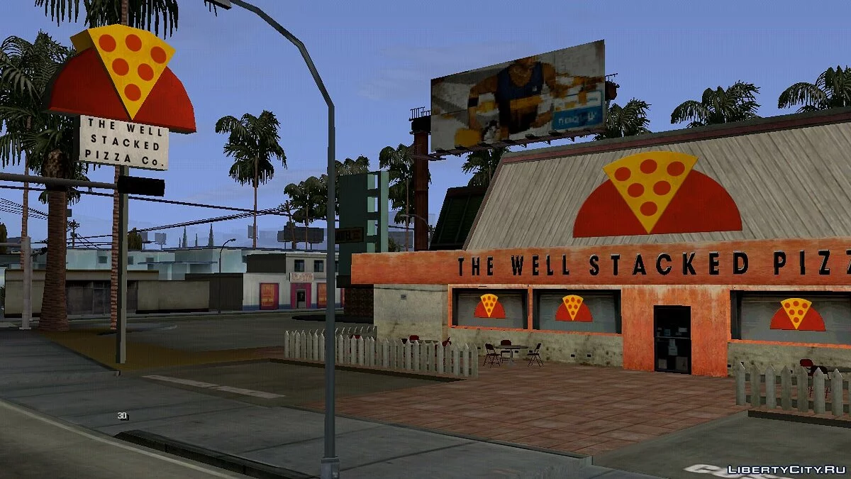 Rosa Project: улучшенные текстуры для пиццерии в Лос-Сантосе  / GTA San Andreas (iOS, Android)