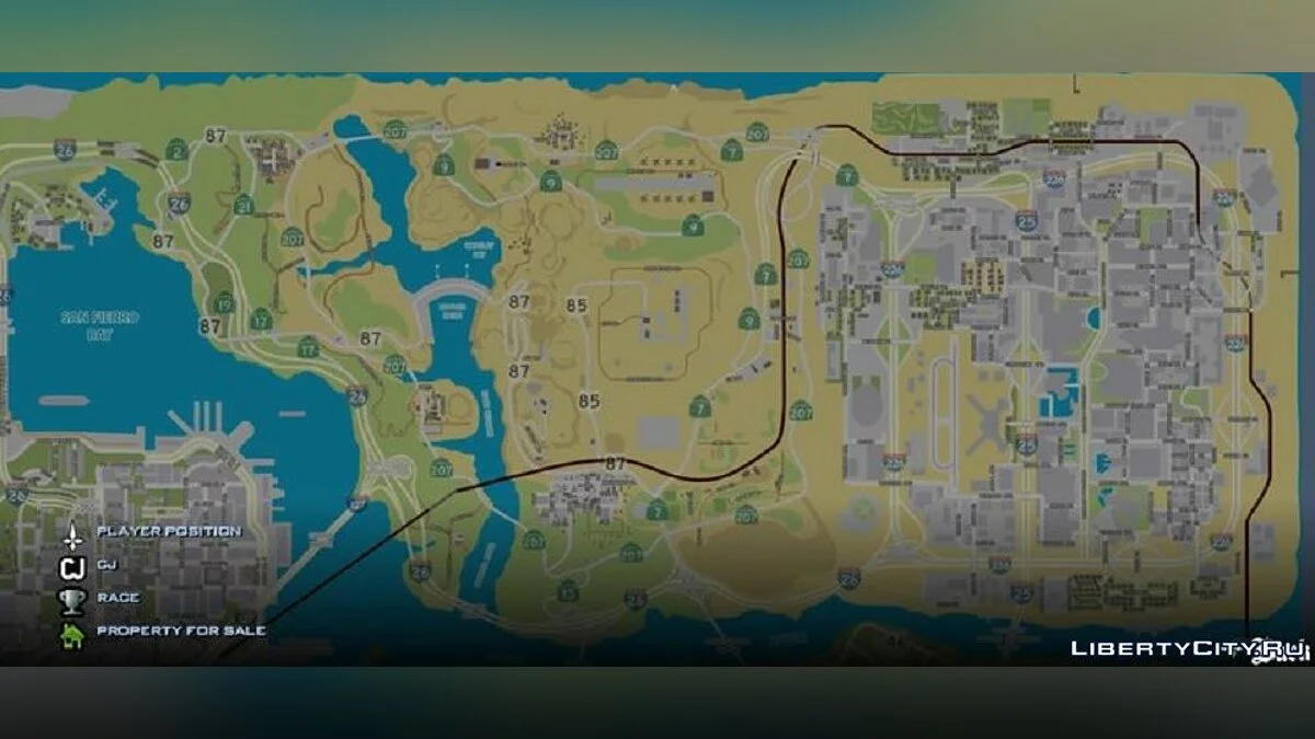 Новая карта и радар / GTA San Andreas (iOS, Android)