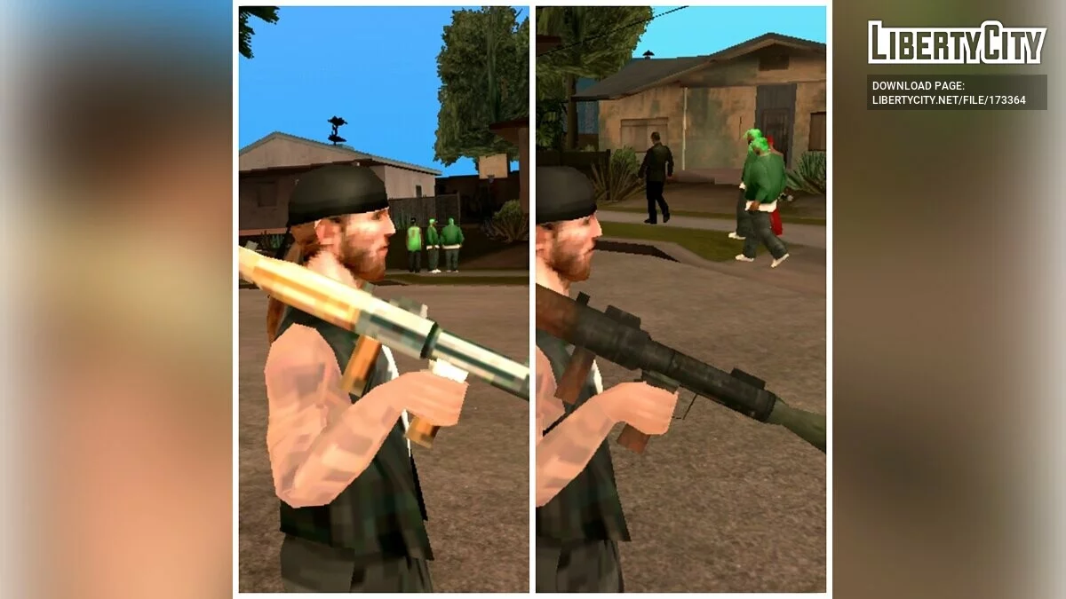 Ретекстур оригинального оружия (Только TXD) / GTA San Andreas (iOS, Android)