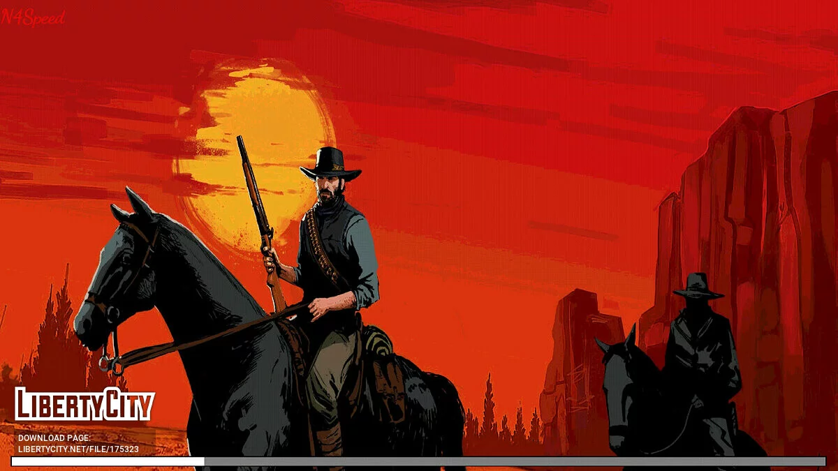 Загрузочный экран и меню «Red Dead Redemption» / GTA San Andreas (iOS, Android)