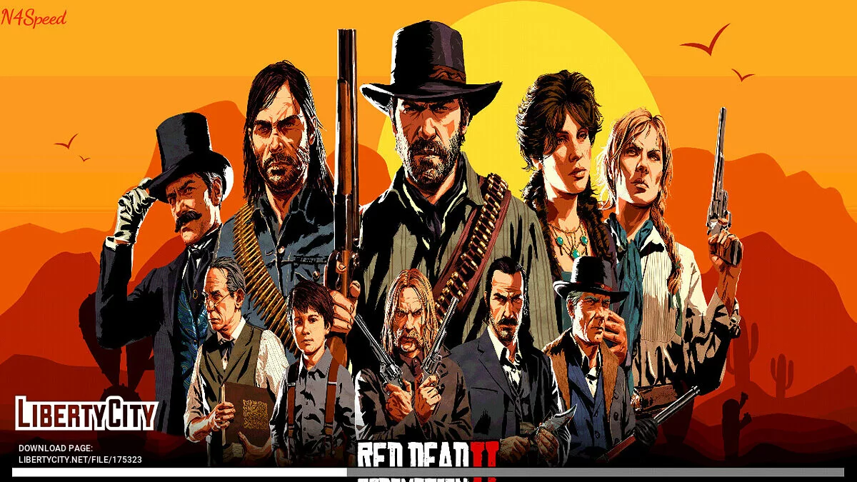 Загрузочный экран и меню «Red Dead Redemption» / GTA San Andreas (iOS, Android)
