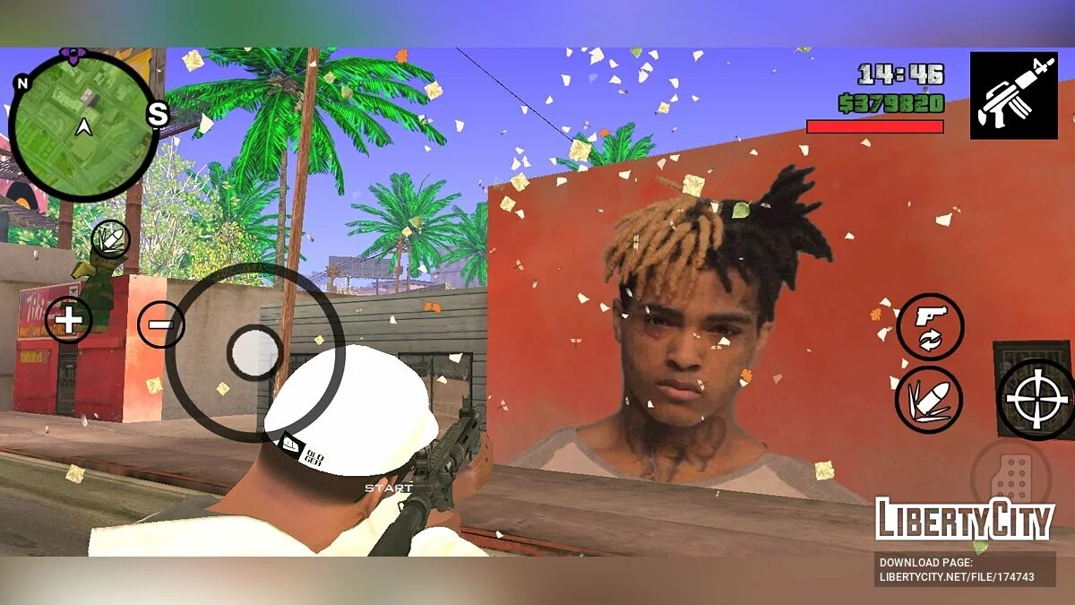 Настенное граффити с XXXTentacion / GTA San Andreas (iOS, Android)