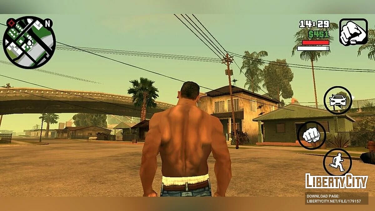 Подкаченный торс для Карла / GTA San Andreas (iOS, Android)