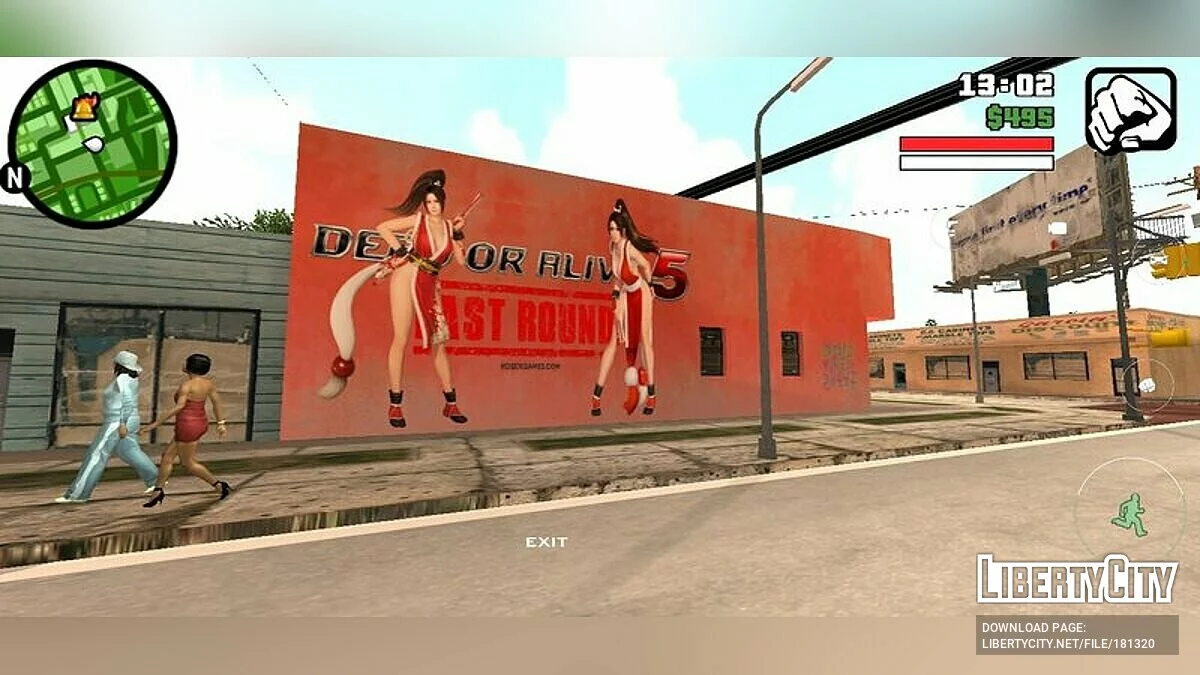 Мурал с Мэи Ширануи / GTA San Andreas (iOS, Android)