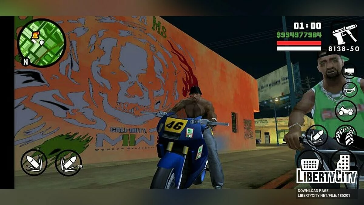 Мурал Banda MS (Ghost Cod MW2) / GTA San Andreas (iOS, Android)