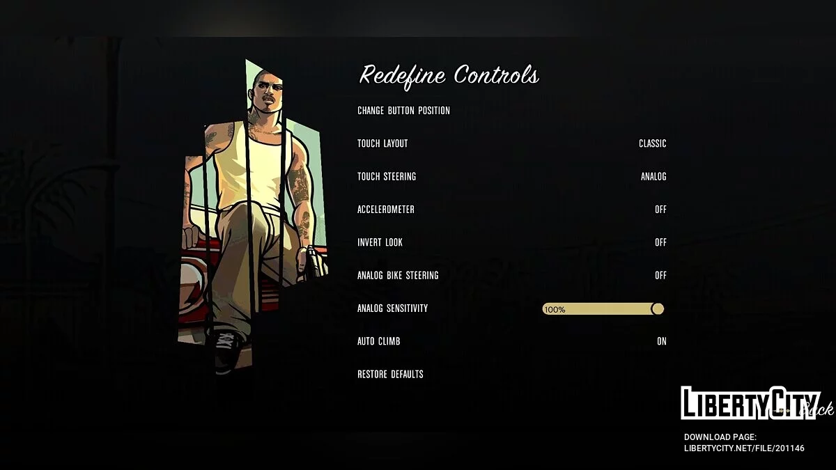 Новые текстуры меню / GTA San Andreas (iOS, Android)