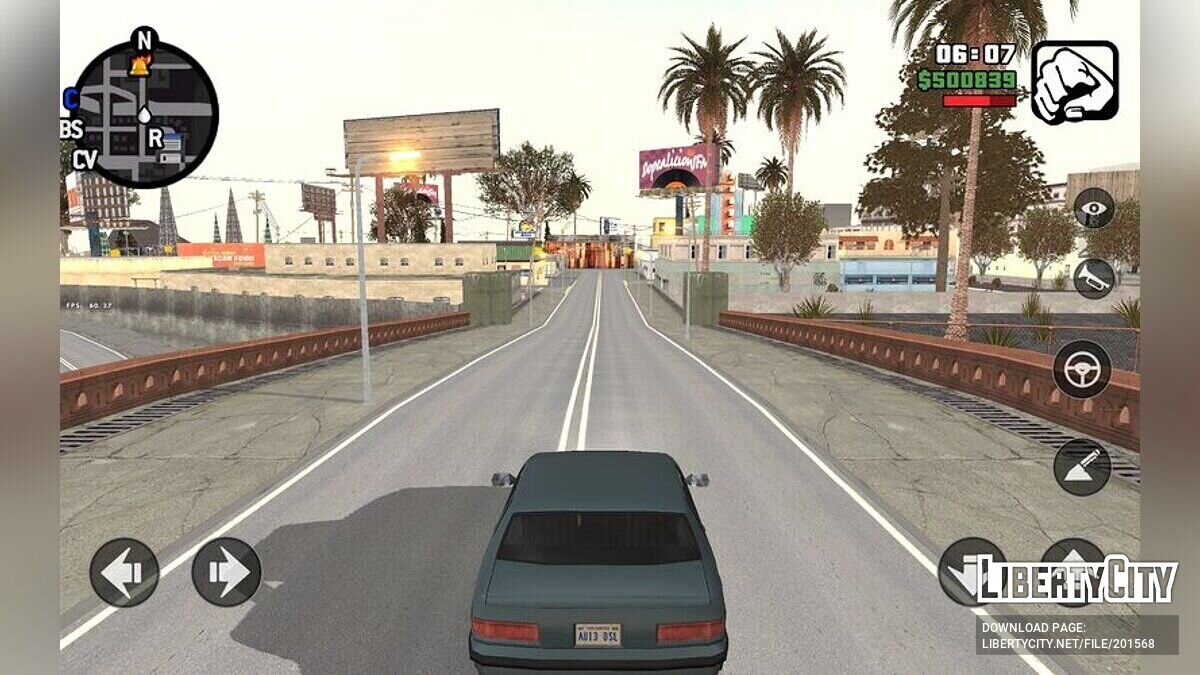 Скачать Обновленные текстуры дороги для GTA San Andreas (iOS, Android)