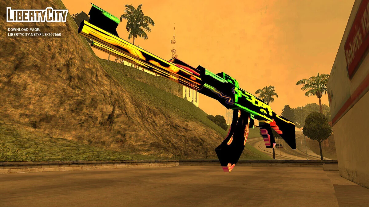 Неоновый AK-47 / GTA San Andreas (iOS, Android)