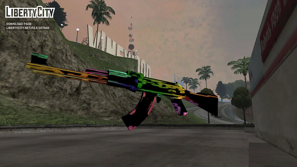 Неоновый AK-47 / GTA San Andreas (iOS, Android)