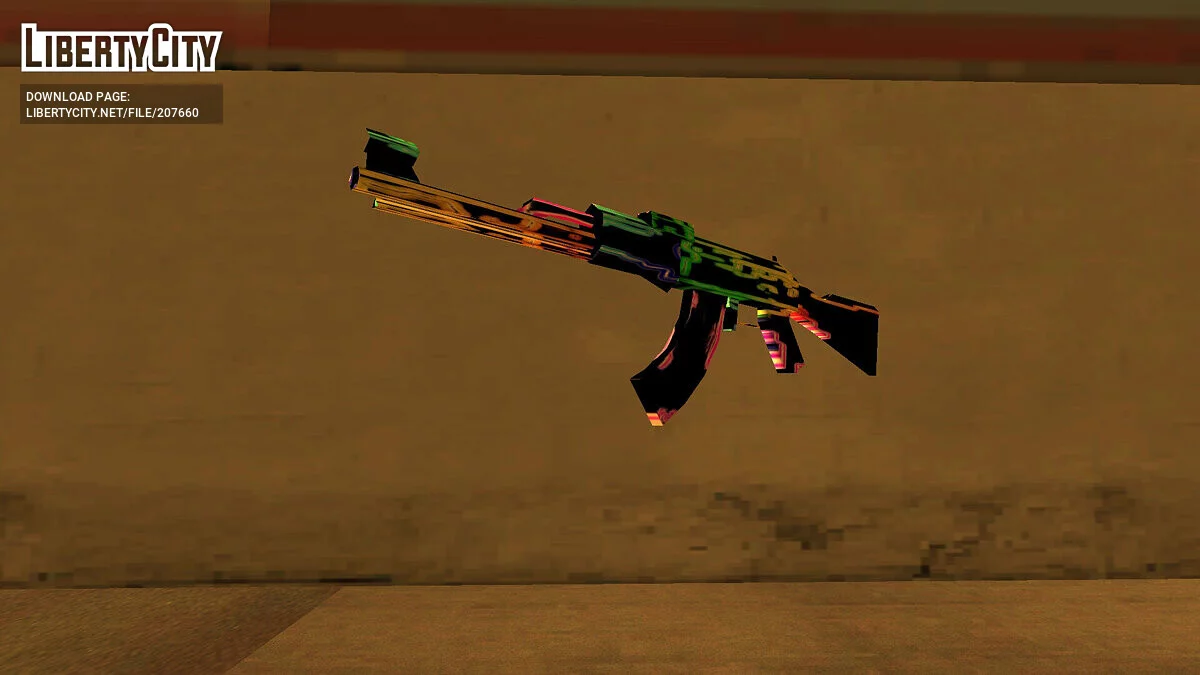 Неоновый AK-47 / GTA San Andreas (iOS, Android)