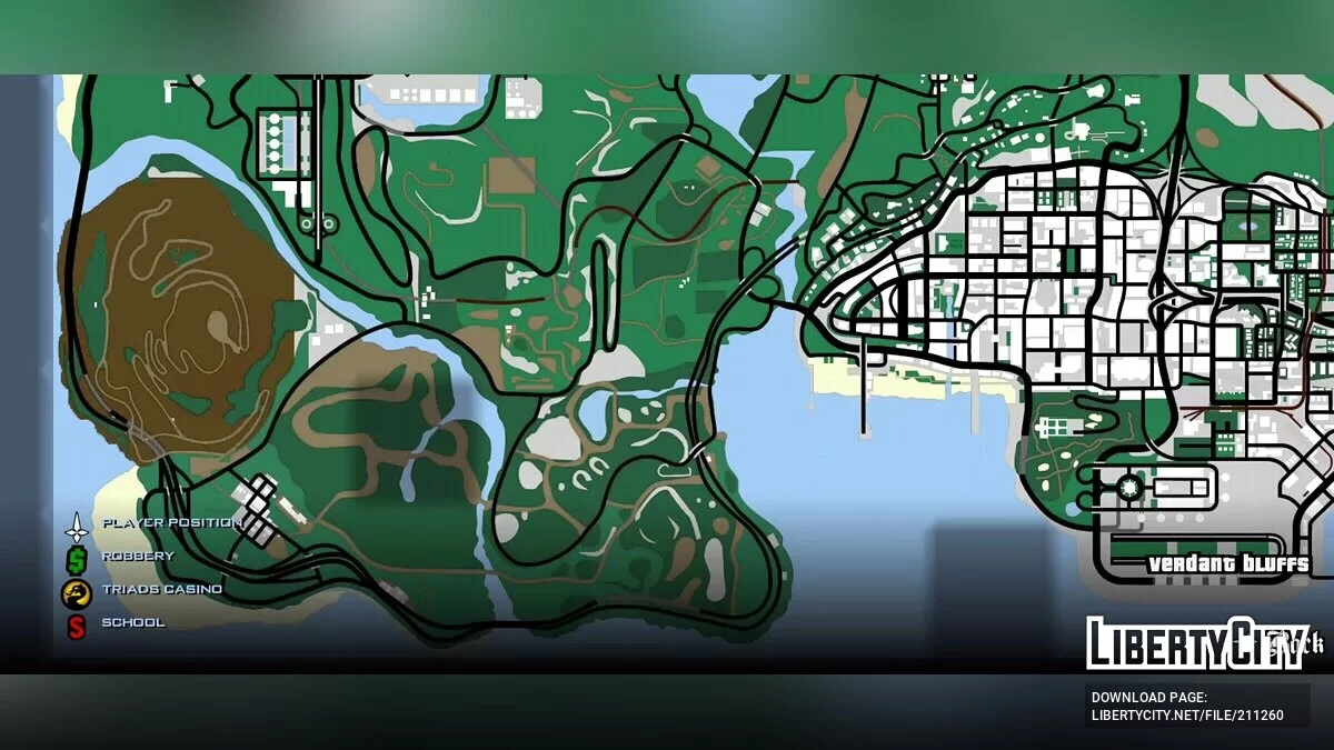 Карта из GTA SA Definitive Edition / GTA San Andreas (iOS, Android)