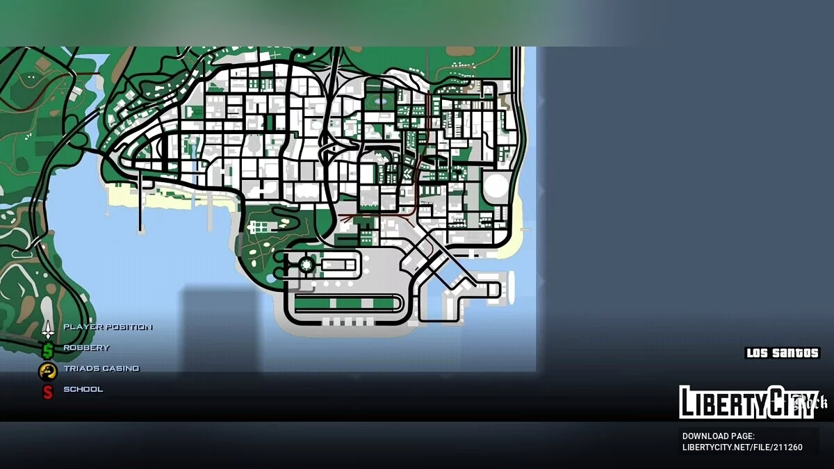 Карта из GTA SA Definitive Edition / GTA San Andreas (iOS, Android)