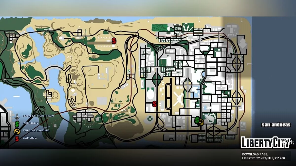 Карта из GTA SA Definitive Edition / GTA San Andreas (iOS, Android)