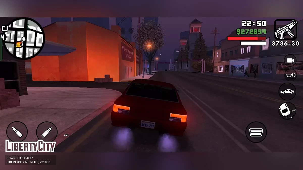 Фары и задние фонари из Definitive Edition / GTA San Andreas (iOS, Android)