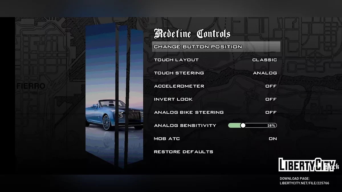 Menu & Loadscreen Sport Cars / GTA San Andreas (iOS, Android)