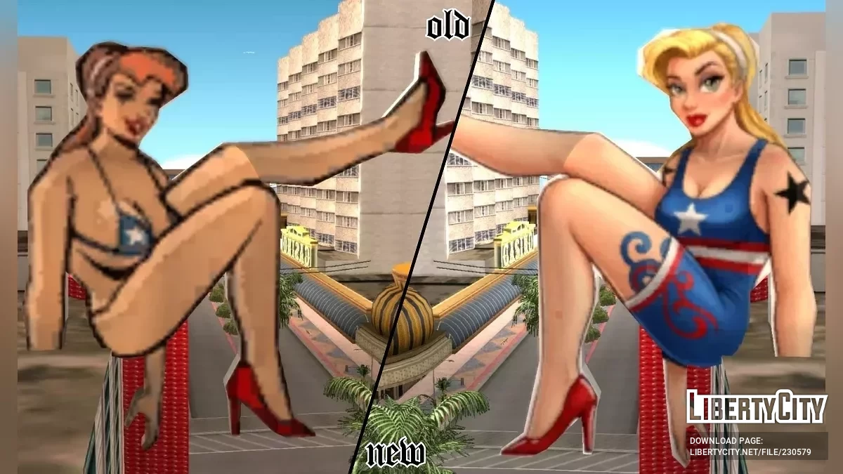 Ретекстур 3D-рекламного щита в Лас-Вентурасе / GTA San Andreas (iOS, Android)