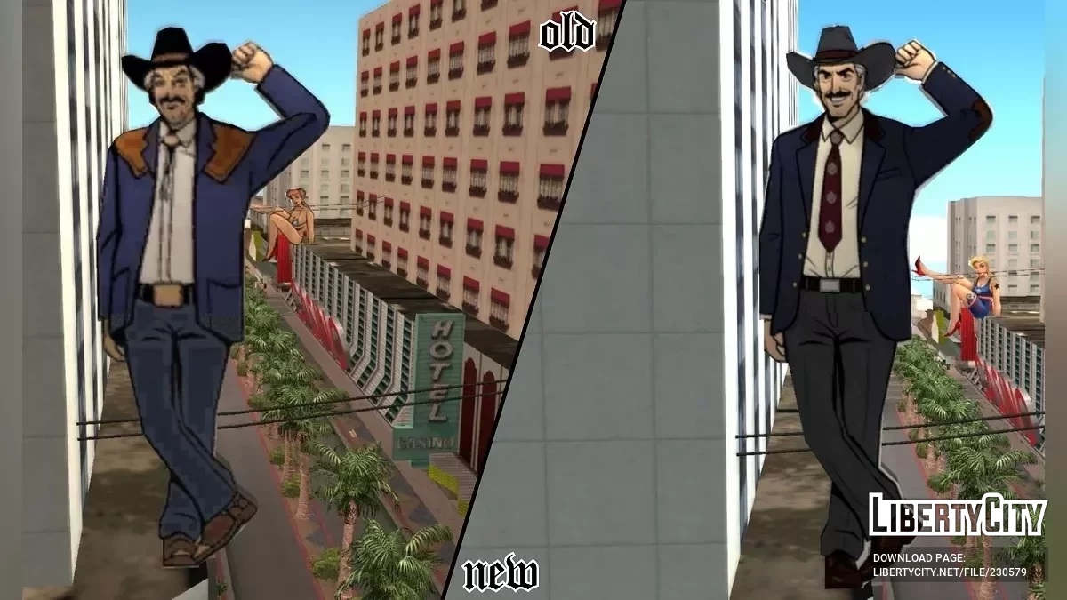 Ретекстур 3D-рекламного щита в Лас-Вентурасе / GTA San Andreas (iOS, Android)