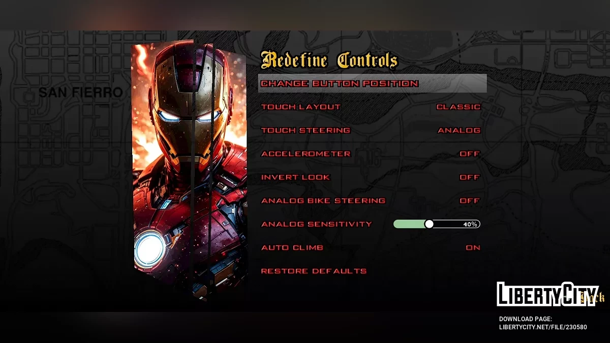 Экран загрузки с супергероями / GTA San Andreas (iOS, Android)