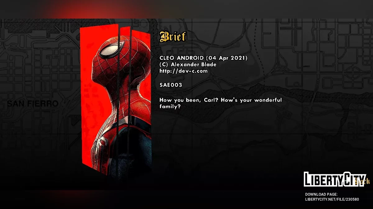 Экран загрузки с супергероями / GTA San Andreas (iOS, Android)