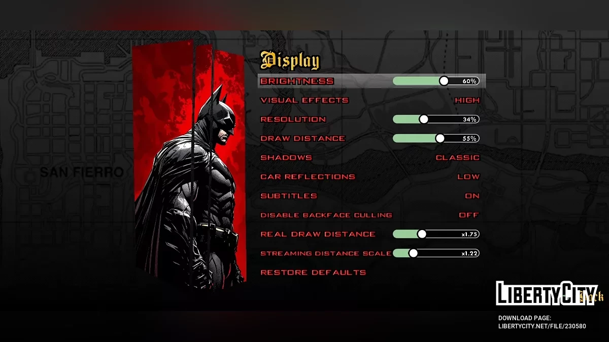 Экран загрузки с супергероями / GTA San Andreas (iOS, Android)
