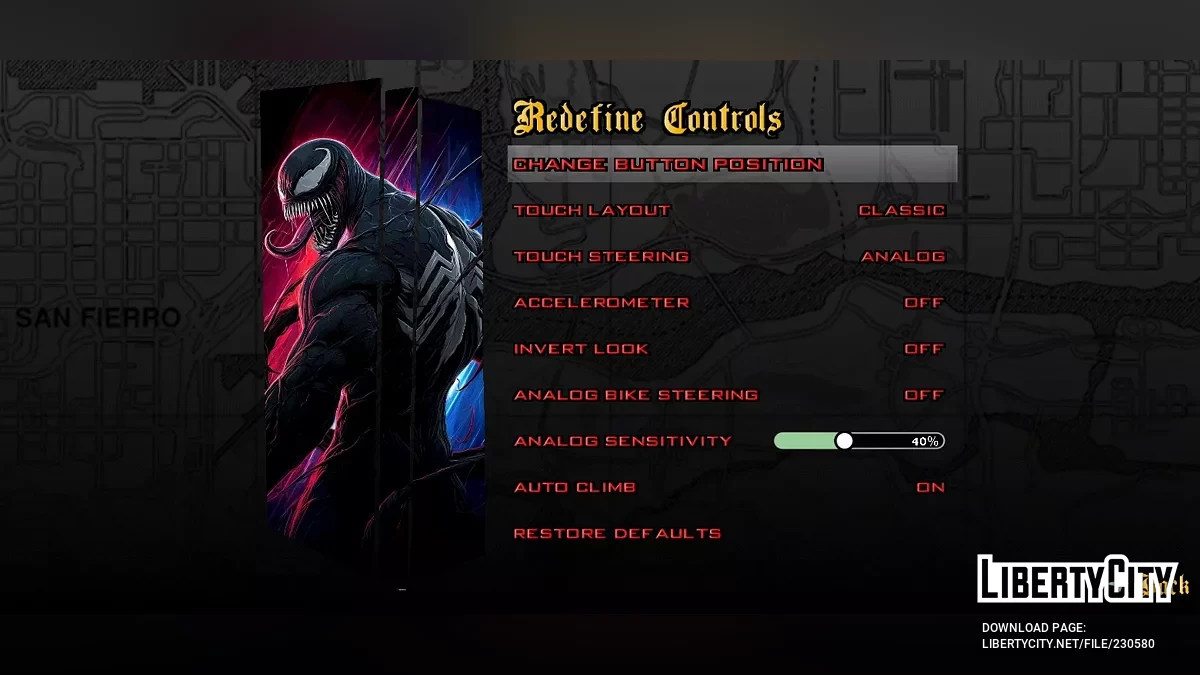 Экран загрузки с супергероями / GTA San Andreas (iOS, Android)