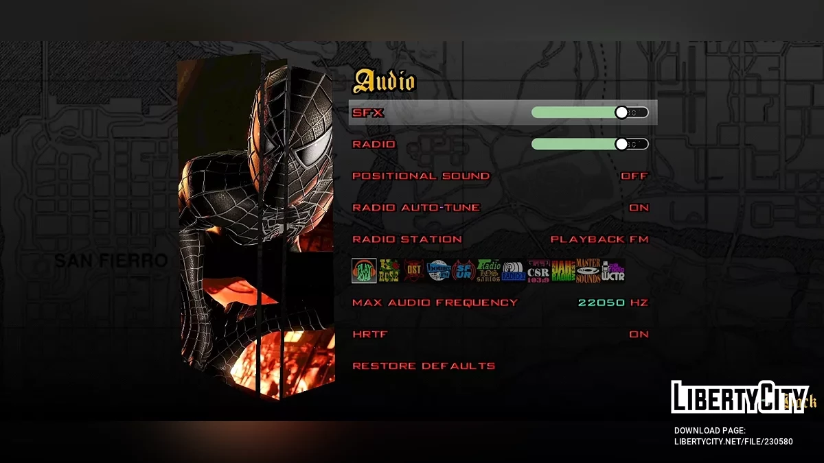 Экран загрузки с супергероями / GTA San Andreas (iOS, Android)