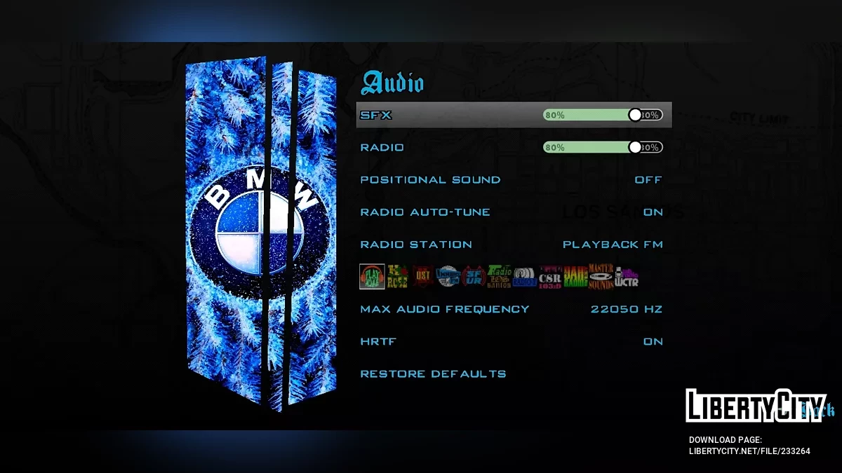 Загрузочный экран BMW с персонажем аниме / GTA San Andreas (iOS, Android)