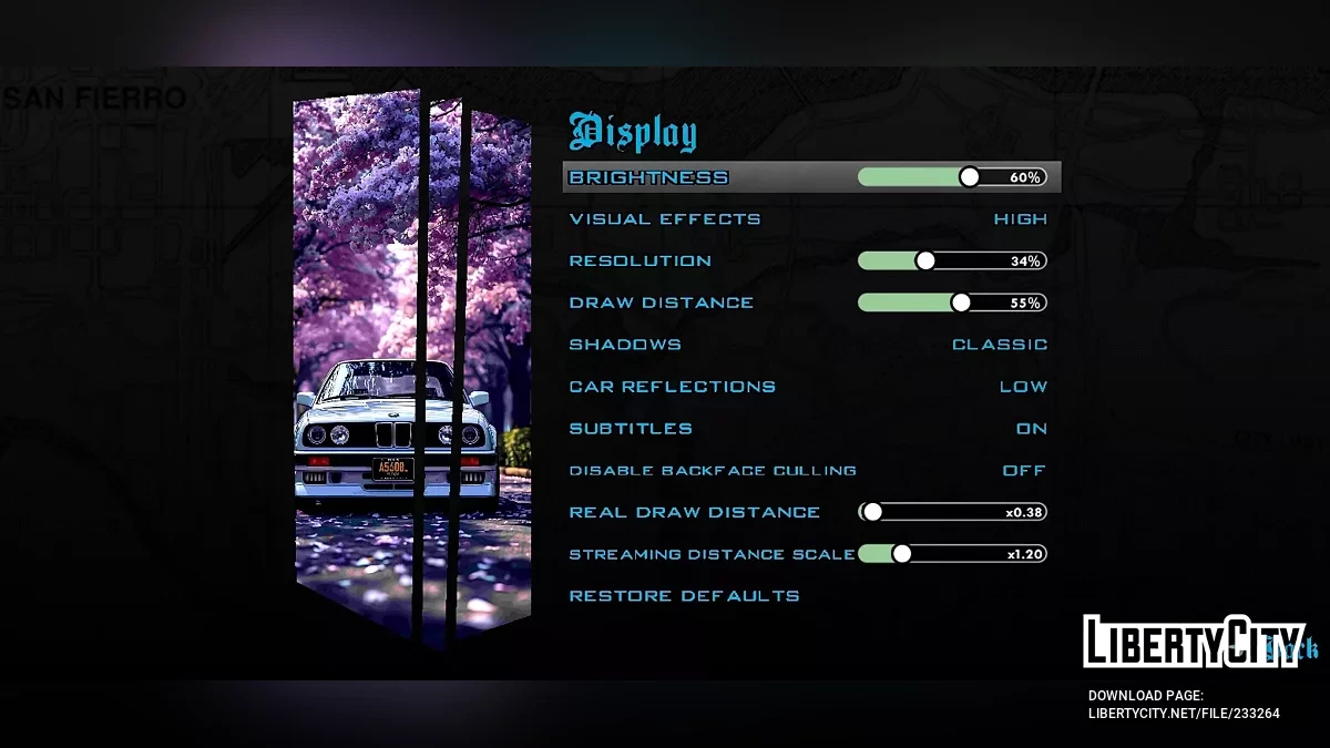 Загрузочный экран BMW с персонажем аниме / GTA San Andreas (iOS, Android)
