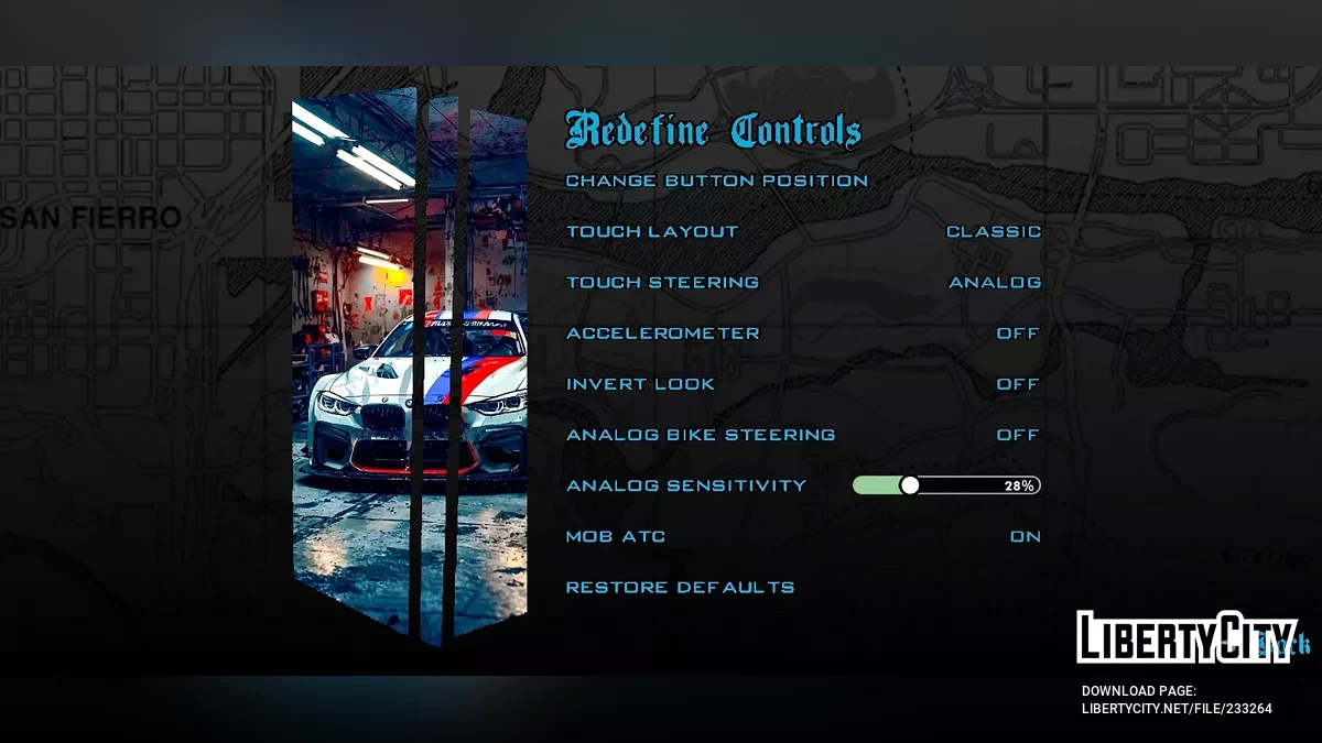 Загрузочный экран BMW с персонажем аниме / GTA San Andreas (iOS, Android)